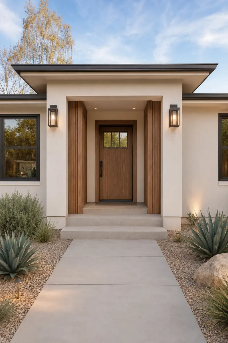 AI-generated modern minimalist exterior renovation concept